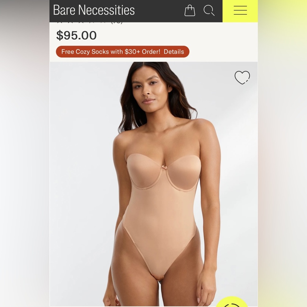 Va Bien Strapless Low Back Slimming Bodysuit